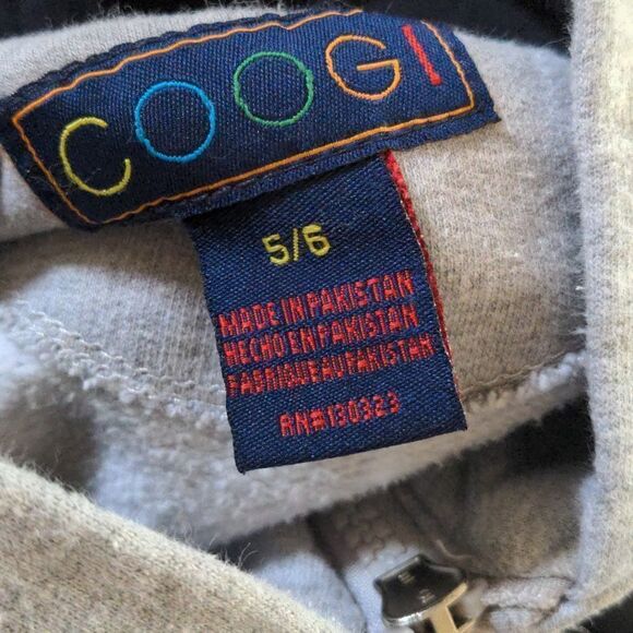 Coogi gray zip up hoodie with rainbow embroidery - Picture 2 of 7